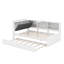 Lit plateforme simple avec lit gigogne, tablettes et tête de lit-1133194738