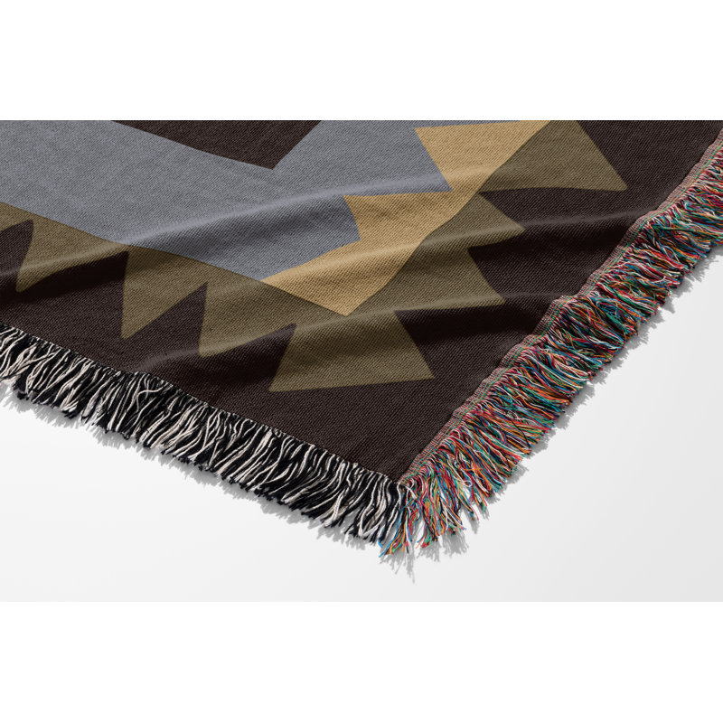 Jeté Kotu, L 70 po x l 50 po, Brun / Beige / Gris