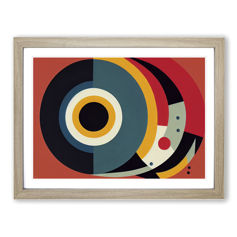 Boundless Abstract - Single Picture Frame Print, 25cm H x 34cm W x 2cm D, Oak Framed