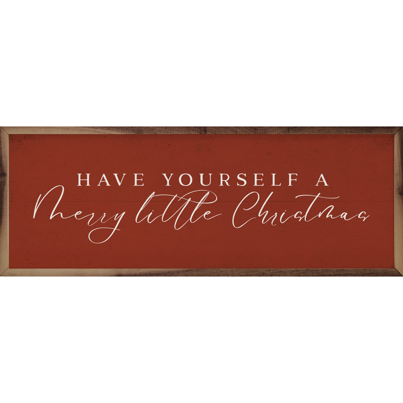Merry Little Christmas - rouge, H 8 po x l 24 po