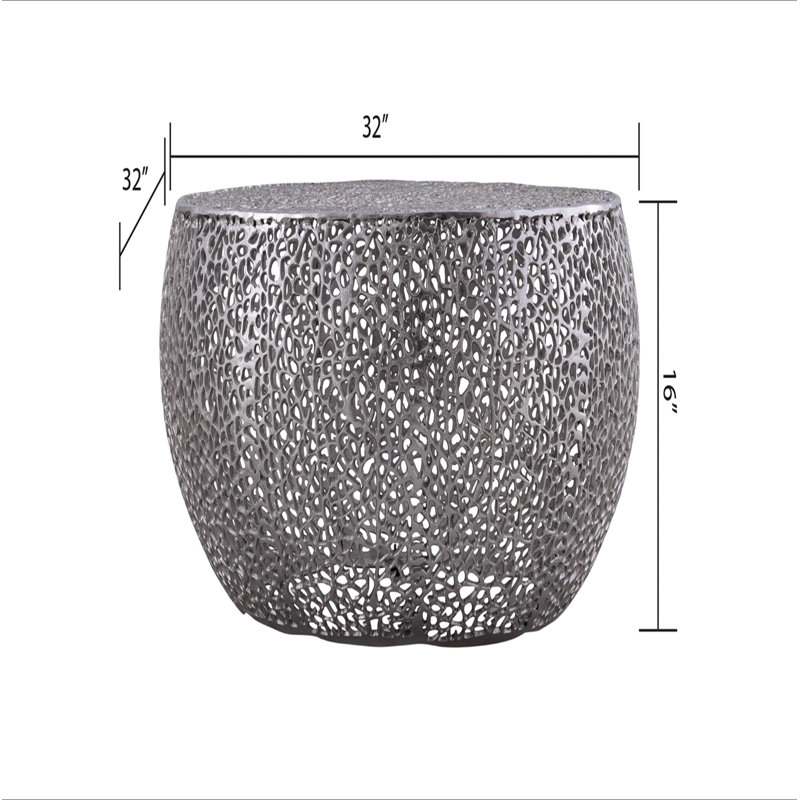 Table basse ronde, Argent argent