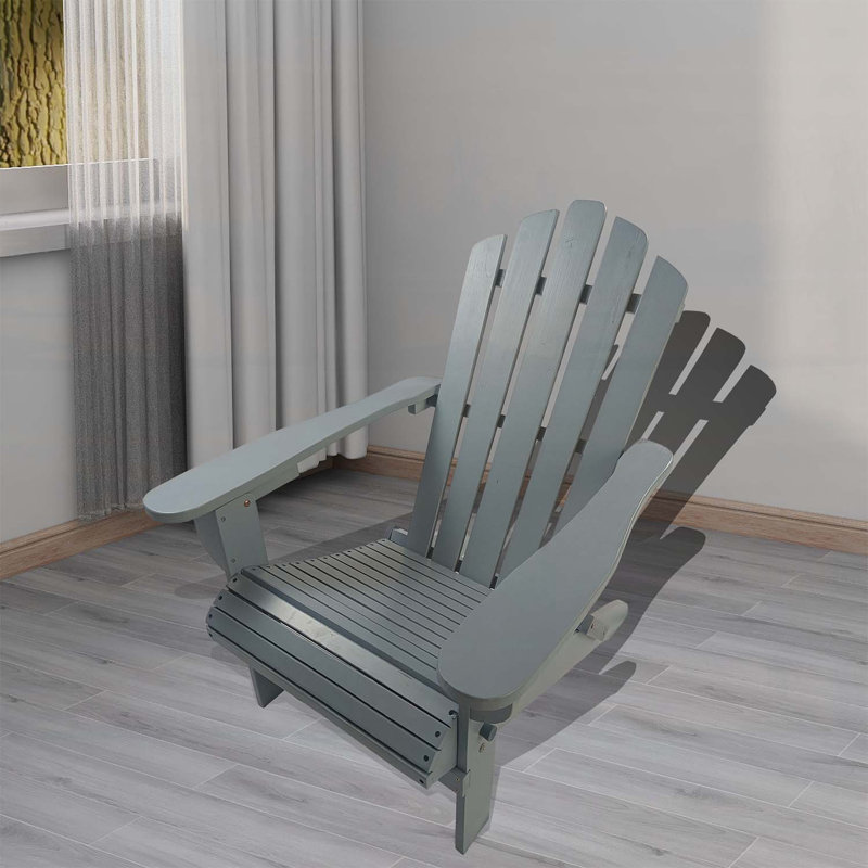 Chaise Adirondack d'extérieur ou d'intérieur en bois, pliable