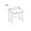 Metal Base Writing Desk