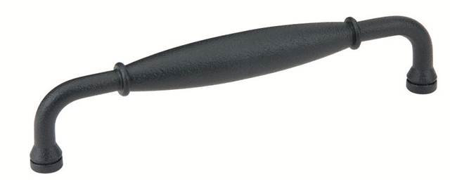 Armoire Emtek, Acier plat noir, 6"