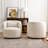2 - Pieces Textured Linen Weave Upholstered Swivel Barrel Chair-810960135