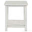 Distressed White Wood End Table With Shelf