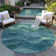 Machine Washable Indoor/Outdoor Cinead ACN1700 Teal Rug