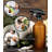 Liba Amber Glass Spray Bottles 2 Pack, 14 Oz Refillable Empty Spray Bottle For Cleaning