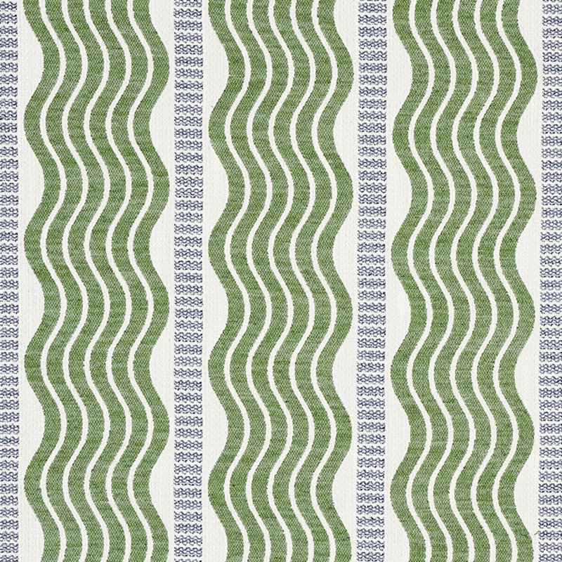 Sina Stripe Fabric, Green