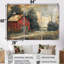 Ensemble d'art mural de grange rétro rouge et gris d'hiver-1821149301-1821149299