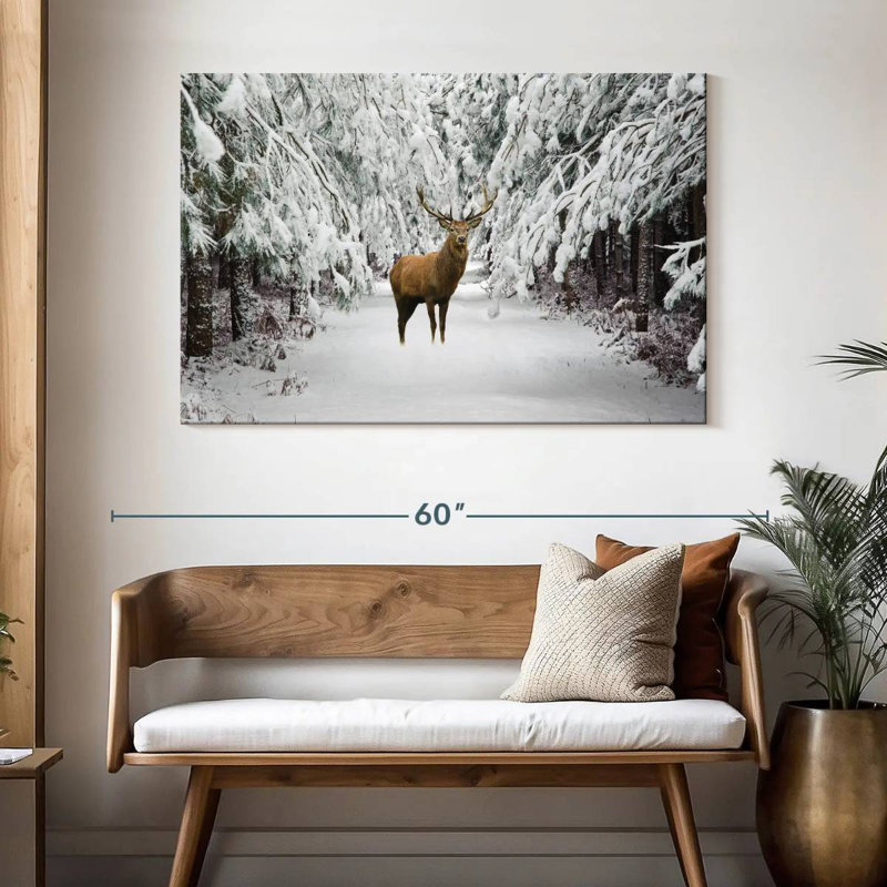 Cerf rouge Brampt, H 32 po x l 48 po