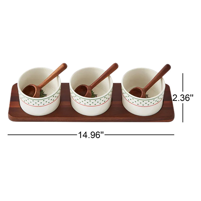 Polka Dot 7-Piece Condiment Set
