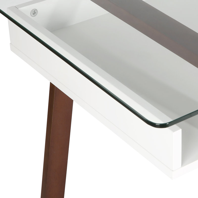 Bureau en verre Capel, Noyer
