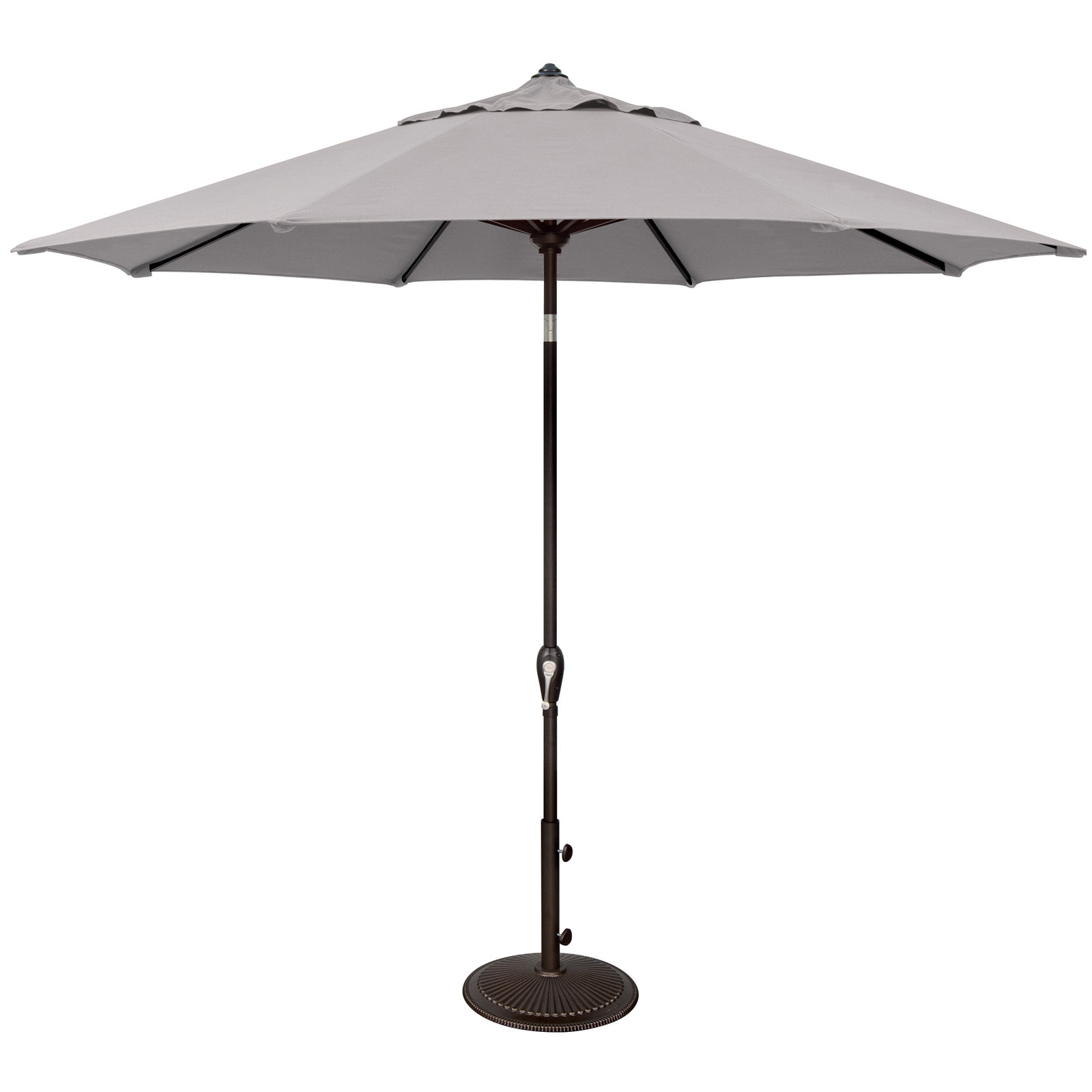 Colete 9' Market Sunbrella Umbrella, Cast Silver Sunbrella®, Black
