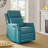 McGuffey Faux Leather Swivel Rocker Recliner with Metal Base-815473510