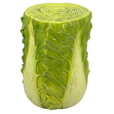 Cabbage/Lettuce Stool Polyresin Side Table 18" by GT DIRECT CORP