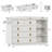 White Modern Baby Dresser With Changing Table – 5-Drawer Nursery Storage Organizer, Adjustable Shelves, Safety Rail – 47.3" L X 17.7" D X 35.4" H