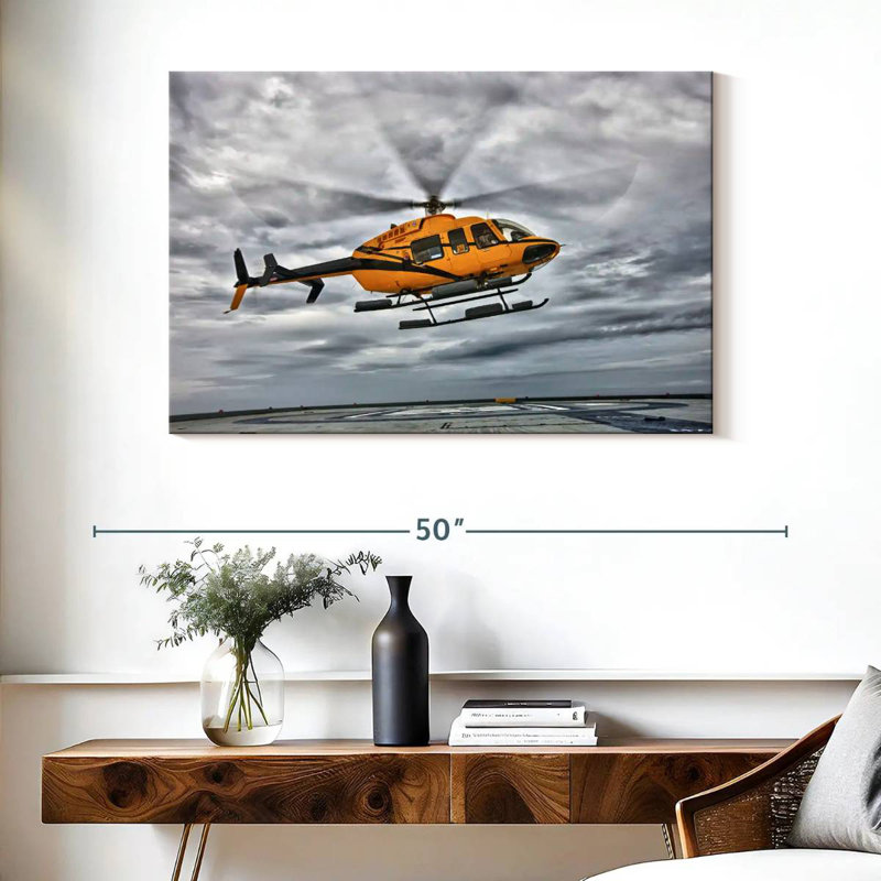 Mehar Bell 407 Helicopter, 26" H x 39" W