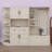Multifunctional Left-Right Combination Hall Cabinet (Can Be Used Separately) With Storage And 4 Hooks, Storage Cabinet/ Hall Tree 2 In 1 For Living Room, Kitchen And Hallway-1888523170