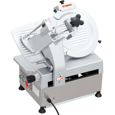 12 Inch Electric Food Slicer, Adjustable Thickness 0-0.28", 180W+370W