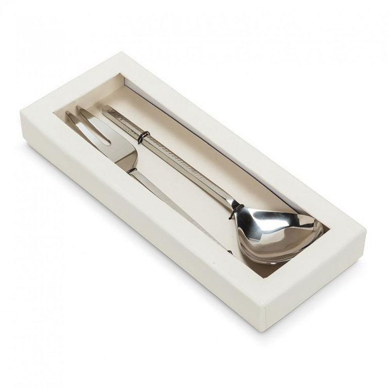 Shiny Hammer Finish Salad Serving Utensils