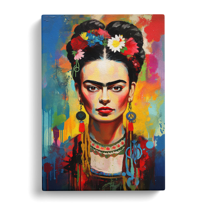 Frida Kahlo Abstract - Wrapped Canvas, 76cm H x 50cm W x 3cm D