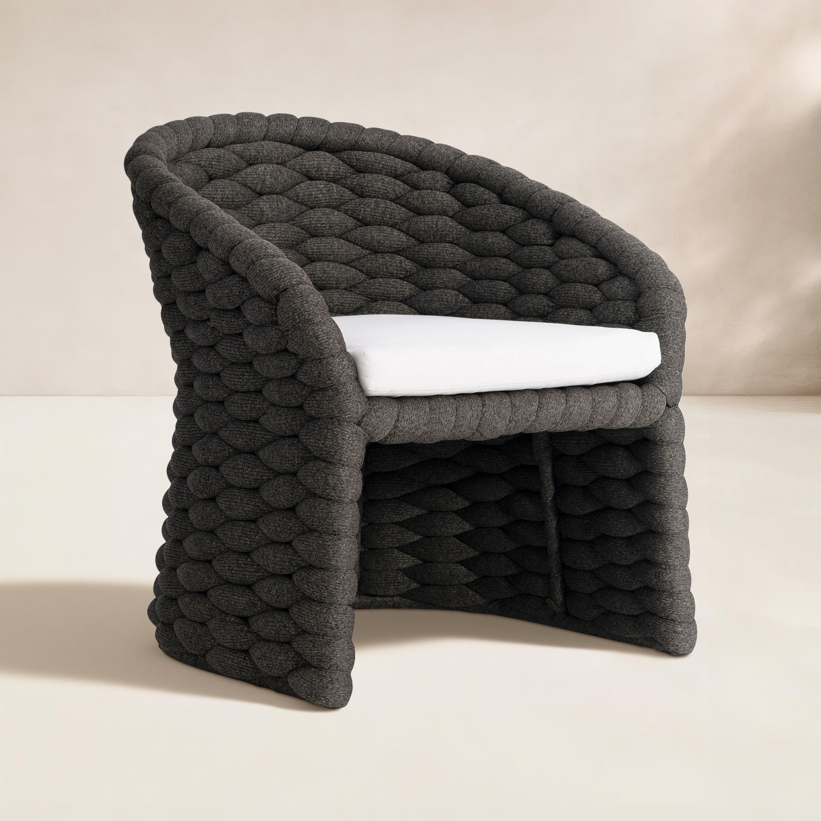 Sunbrella® Aluminum Patio Armchair, Black