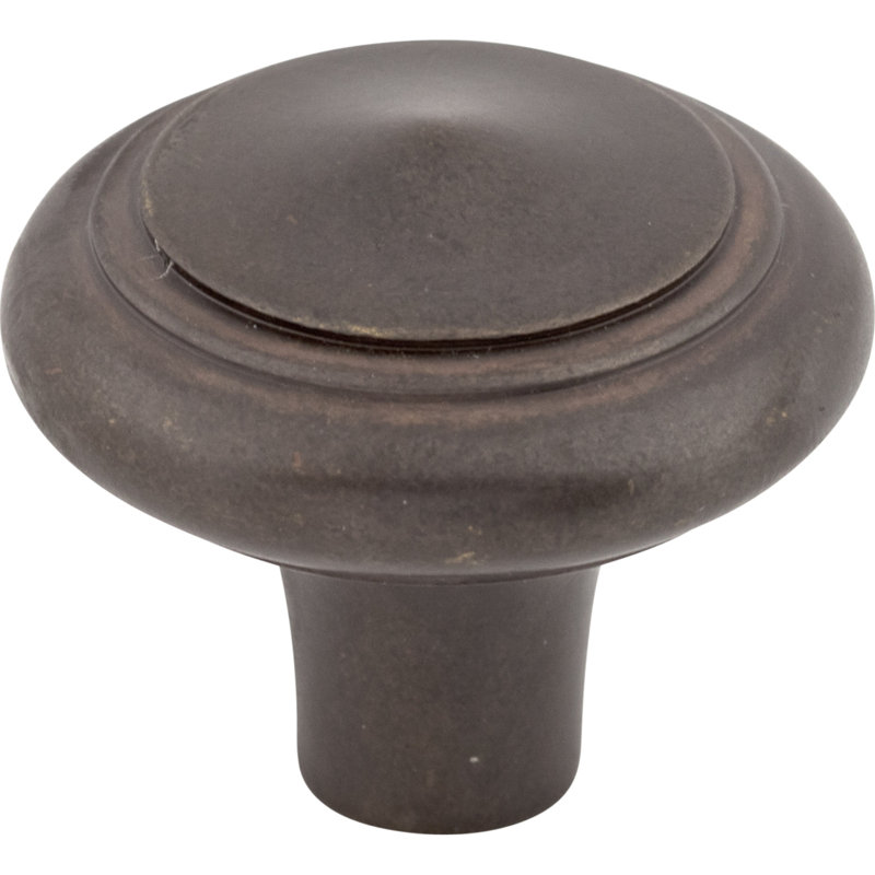 Aspen Peak Round Knob, 1 5/8" Knob Diameter, Medium Bronze
