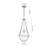 1 - Light Sculptural Coastal Clear Glass Rope Globe Pendant