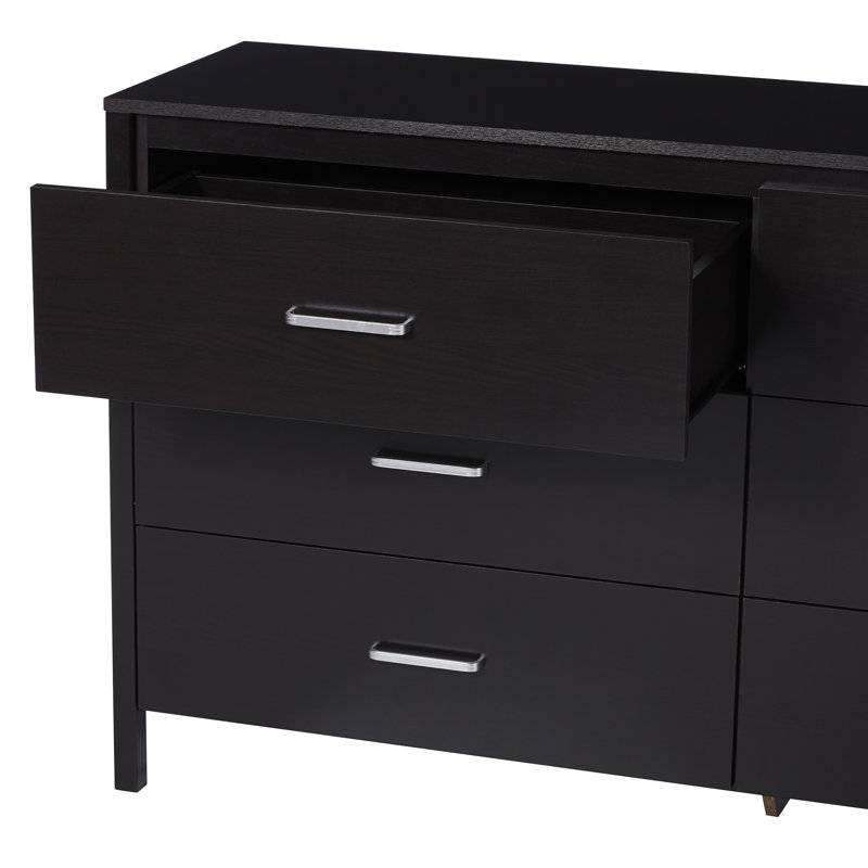 Commode double 6 tiroirs Lupe, Espresso