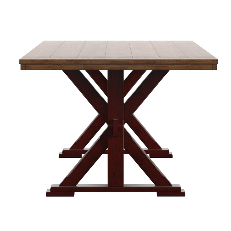 Sloan Solid Wood Dining Table, Antique Berry