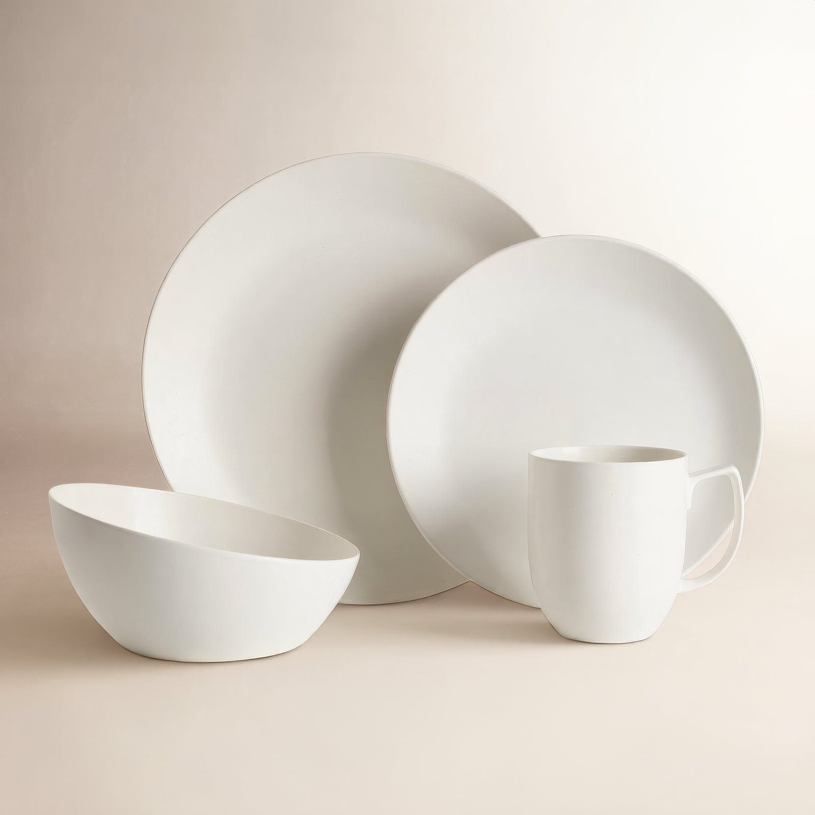 Orbit Stoneware Dinnerware Set, Starry White