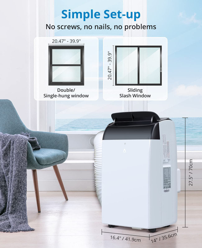 Climatiseur portatif NANAN 12 000 BTU avec télécommande incluse