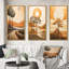 «Full Moon River Glow Retro Landscape», 3 pièces-268365106-268365113