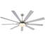Ventilateur de plafond 72 po en nickel brossé Majlis avec lumières DEL et 9 pales argentées-1666517390