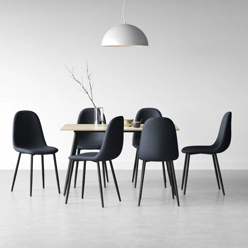 Ensemble repas pour 6 personnes Evaro, Noir, Naturel / naturel