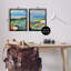 "Modern Farmland And River" par Jan Weiss, 2 pièces sur toile-1711597416-1711597414