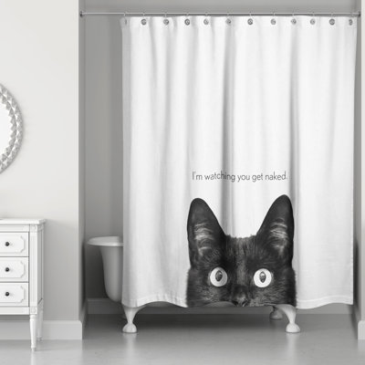  Rideau de douche «I'm Watch You»