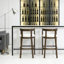 Ensemble de 2 tabourets de bar rembourrés avec cadre en bois-1264549672-1264549686