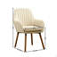 Fauteuil d'appoint contemporain en tissu, gris-1030367903