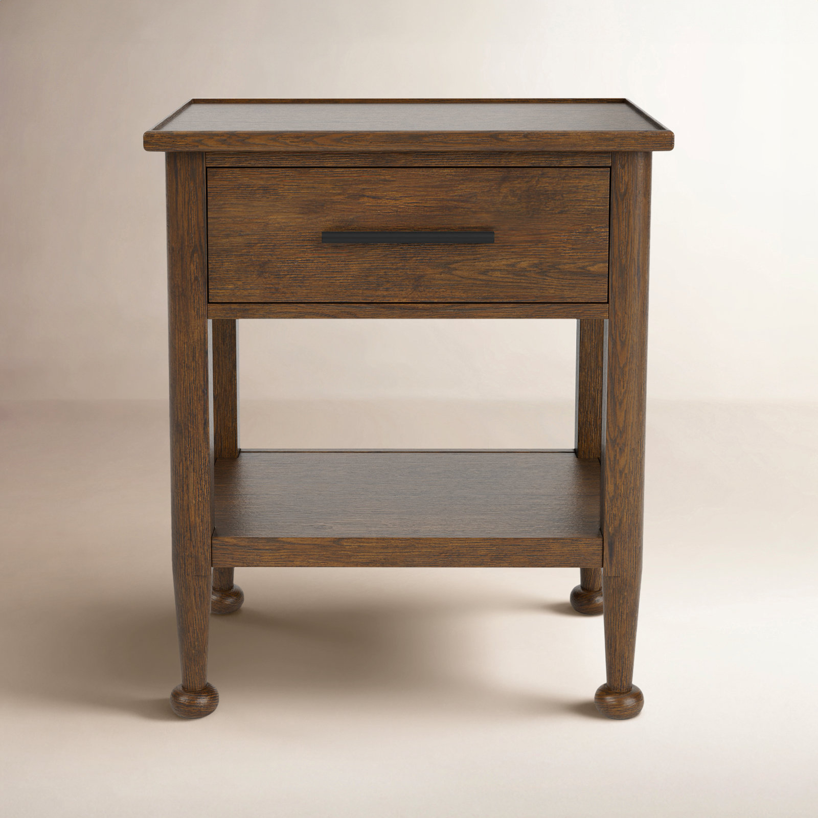 Billie 1-Drawer Oak Nightstand, Brown