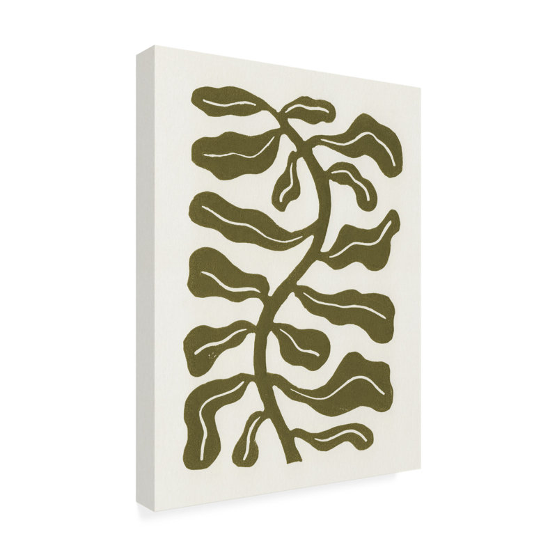 Art sur toile, vert olive, H 32 po x l 24 po