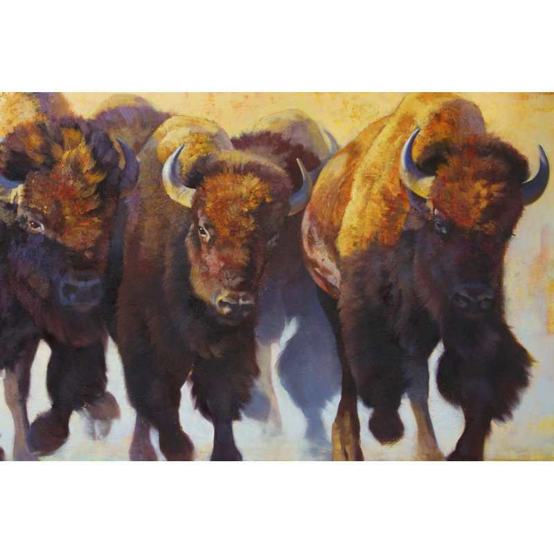 Wall Of Thunder by Julie Chapman - Painting on Canvas, 20cm H x 30cm W, Wrapped Canvas