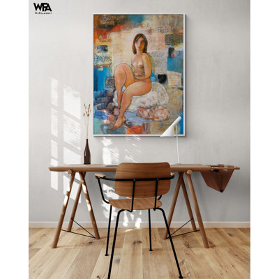 La Liberte Crue By Marc Hanniet, Framed Female Body Print, Nude Painting Print, Modern Wall Art, Pretty Woman Painting, Framed Wall Art