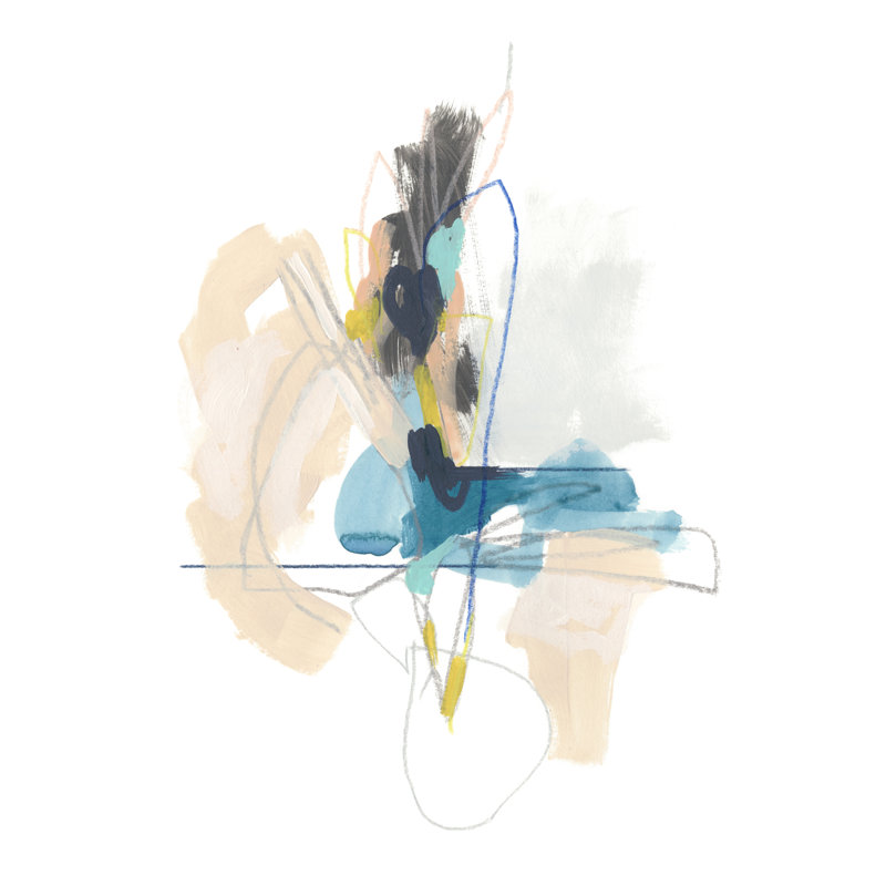 «Static Energy II» par June Erica Vess - peinture sur toile tendue, H 18 po x l 12 po x P 1,25 po
