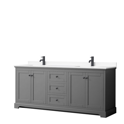 Ensemble de meuble-lavabo double 80 po Avery