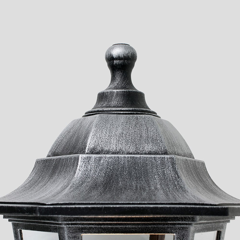 Mcmahan Outdoor Wall Lantern, Silver, Cool White