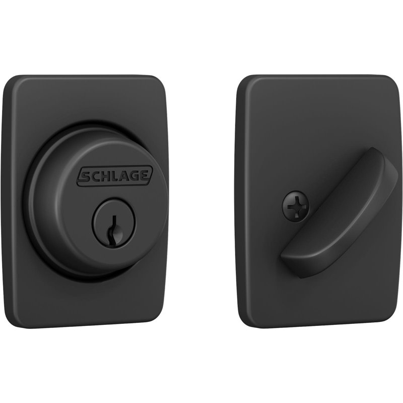 Single Cylinder Deadbolt, Black