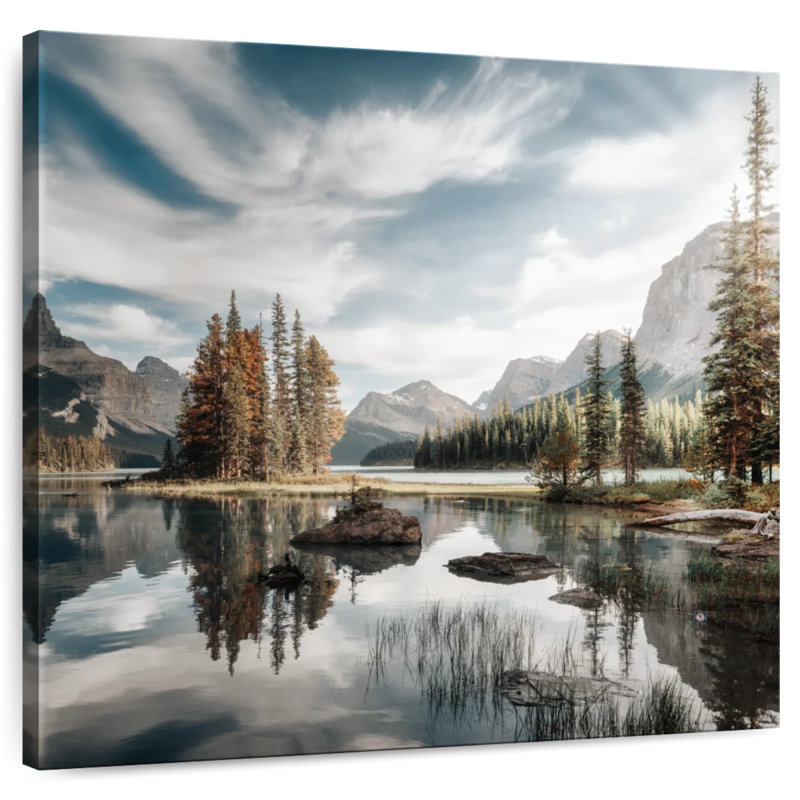 Alvord reflets sur le lac Maligne, H 10 po x l 10 po