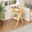 Table de bout en bois avec roulettes, table d'appoint en bambou-1652724245